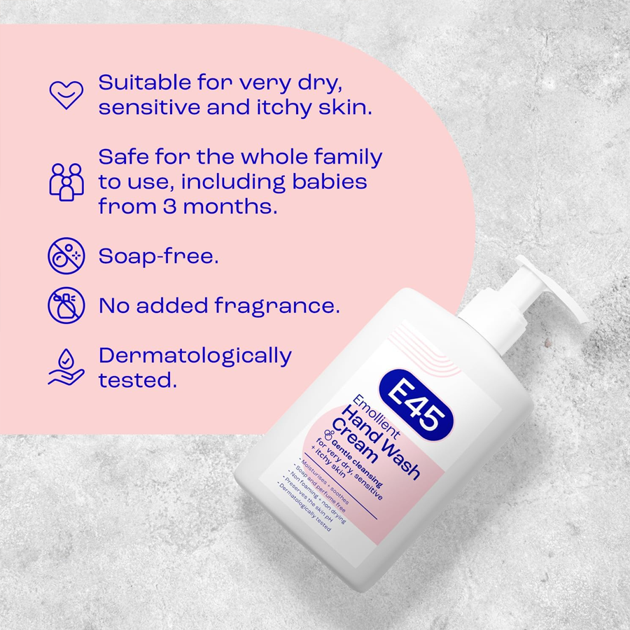 E45 Emollient Hand Wash Cream 250ml