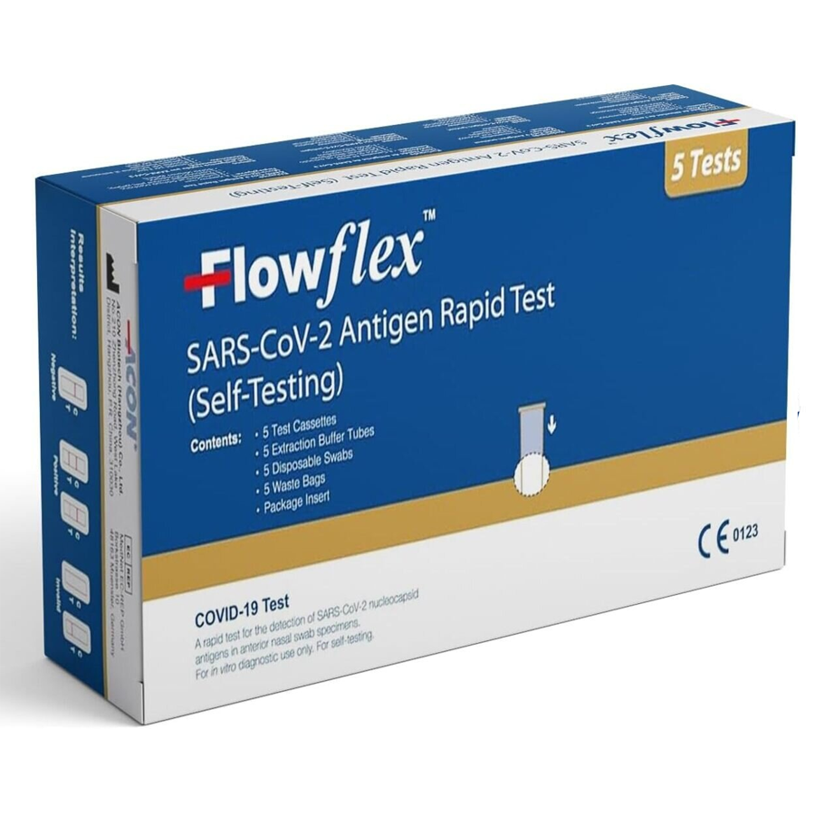 Flowflex COVID-19 Test - SARS-COV-2 Antigen Rapid Test (5 Tests ...