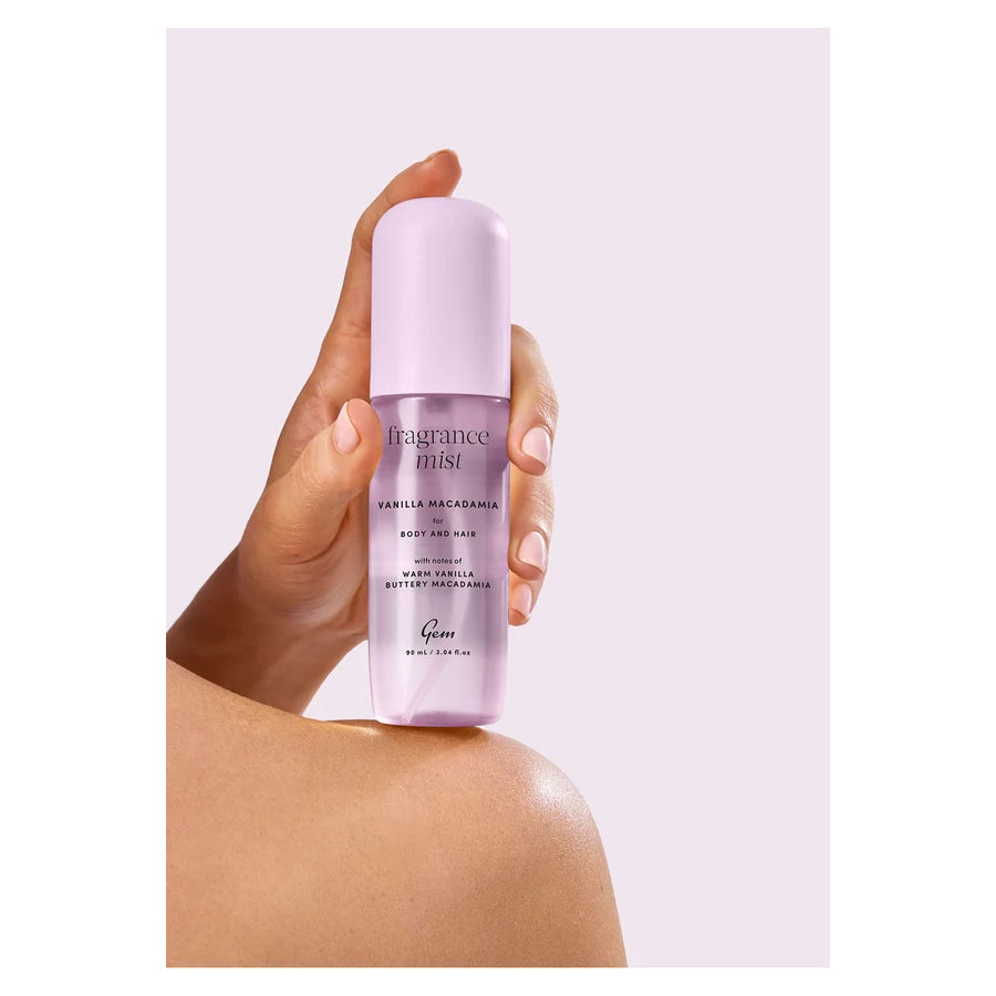 Gem Hair & Body Fragrance Mist: Vanilla & Macadamia 90ml