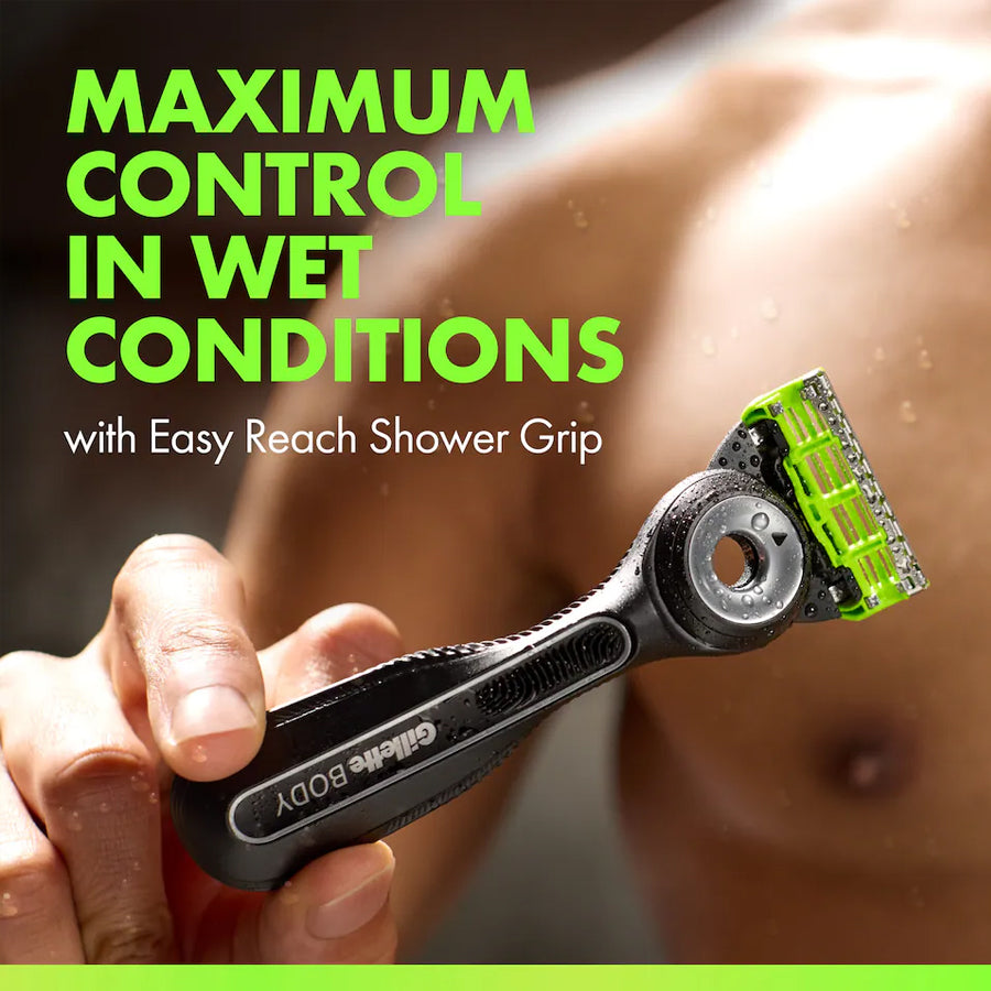 Gillette Labs Body+ Intimate Razor with Magnetic Shower Hanger, Handle + 1 Cartridge