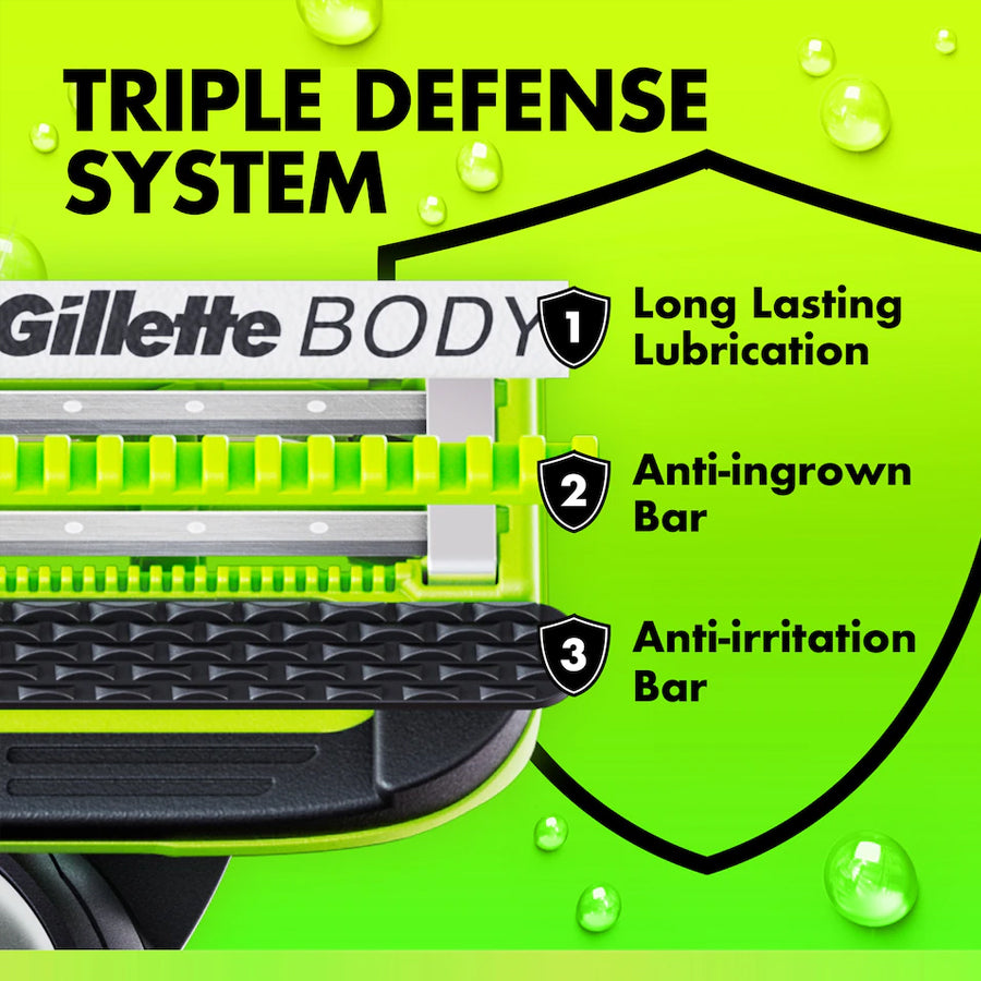 Gillette Labs Body+ Intimate Razor with Magnetic Shower Hanger, Handle + 1 Cartridge