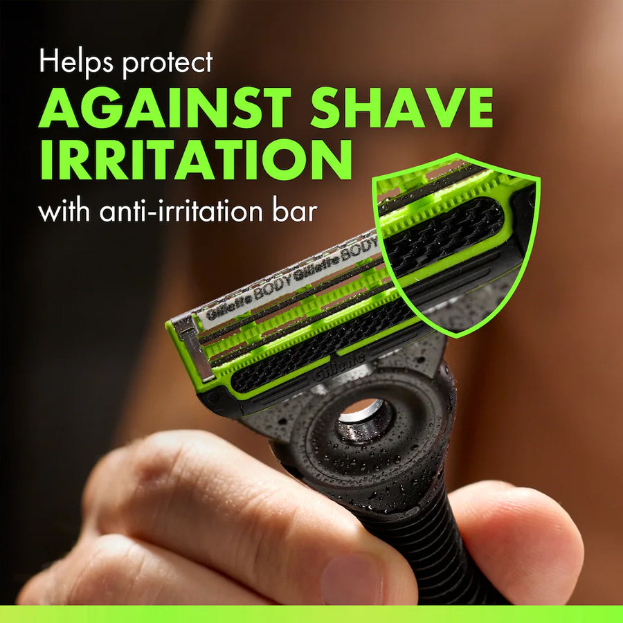 Gillette Labs Body+ Intimate Razor with Magnetic Shower Hanger, Handle + 1 Cartridge