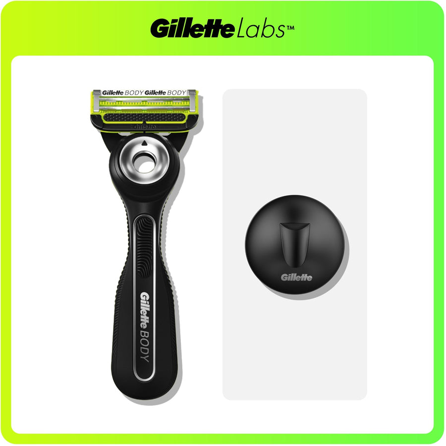 Gillette Labs Body+ Intimate Razor with Magnetic Shower Hanger, Handle + 1 Cartridge