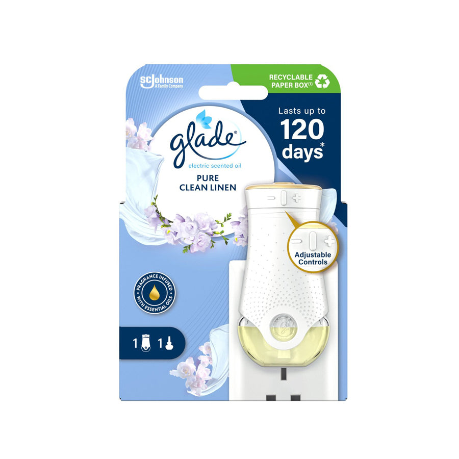Glade Electric Scented Oil Plug-In Holder + Refill: Pure Clean Linen 20ml