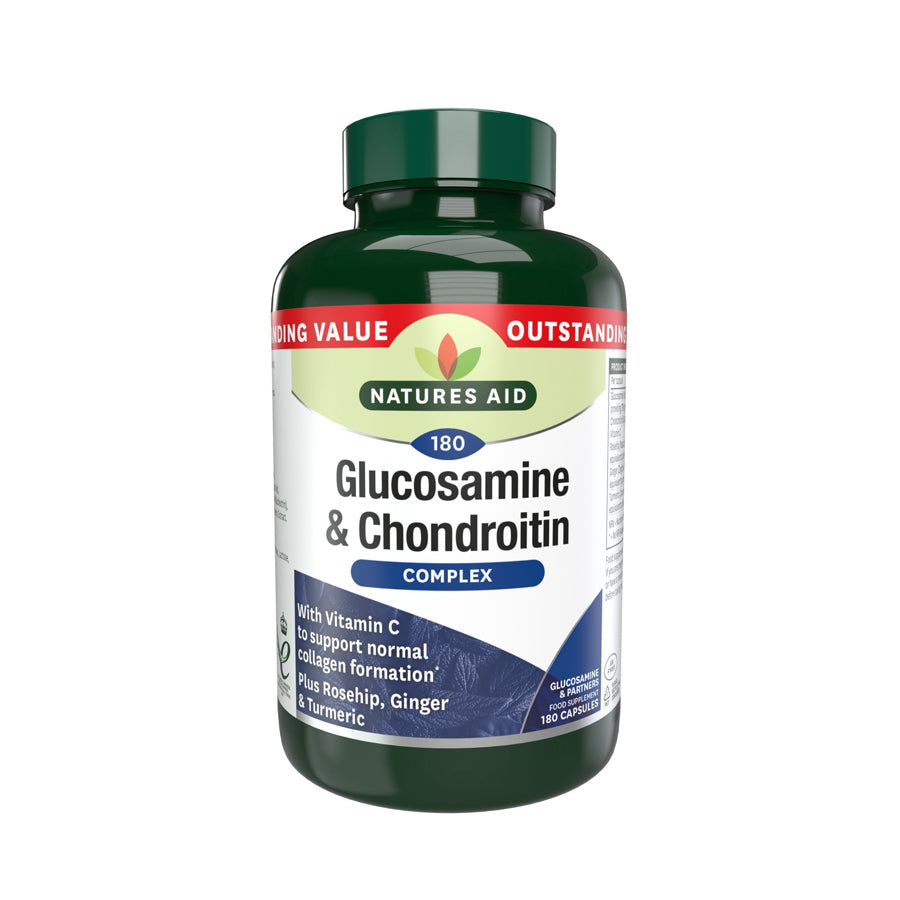 Natures Aid Glucosamine & Chondroitin Complex (180 Capsules)