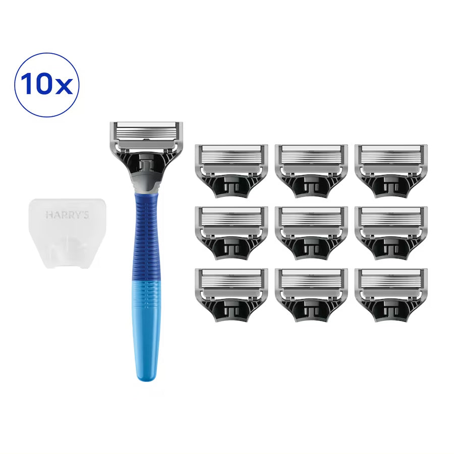 Harry’s 10 Blades & Razor Indigo Blue Value Pack