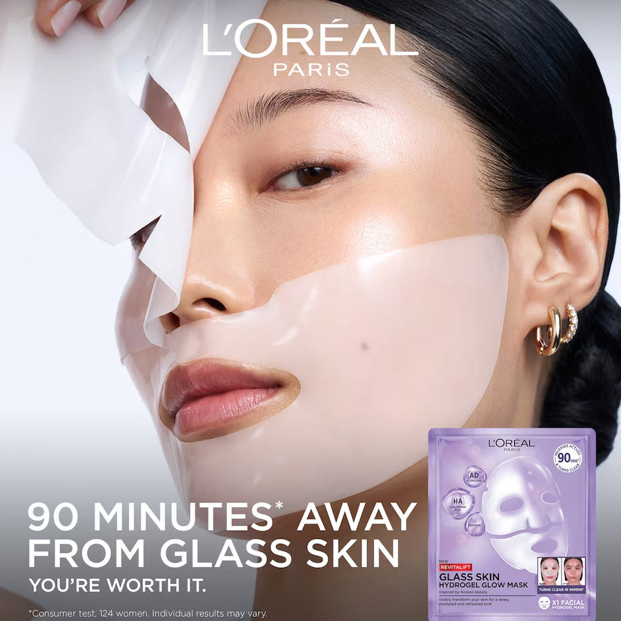 L'Oreal Paris Revitalift Glass Skin Hydrogel Glow Mask (1 Mask)