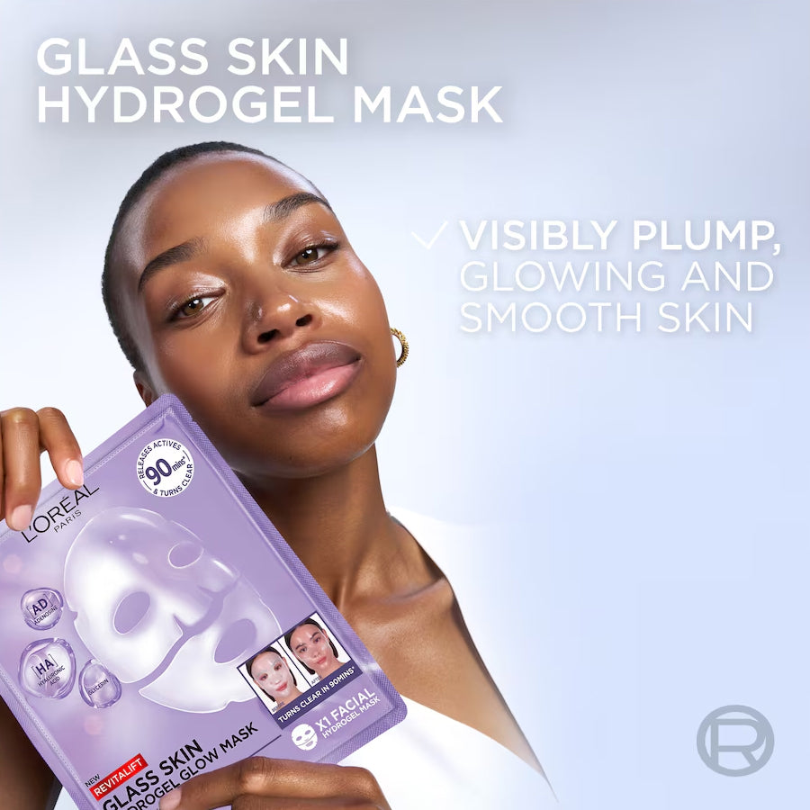 L'Oreal Paris Revitalift Glass Skin Hydrogel Glow Mask (1 Mask)