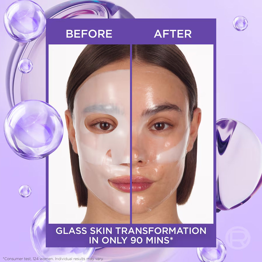L'Oreal Paris Revitalift Glass Skin Hydrogel Glow Mask (1 Mask)