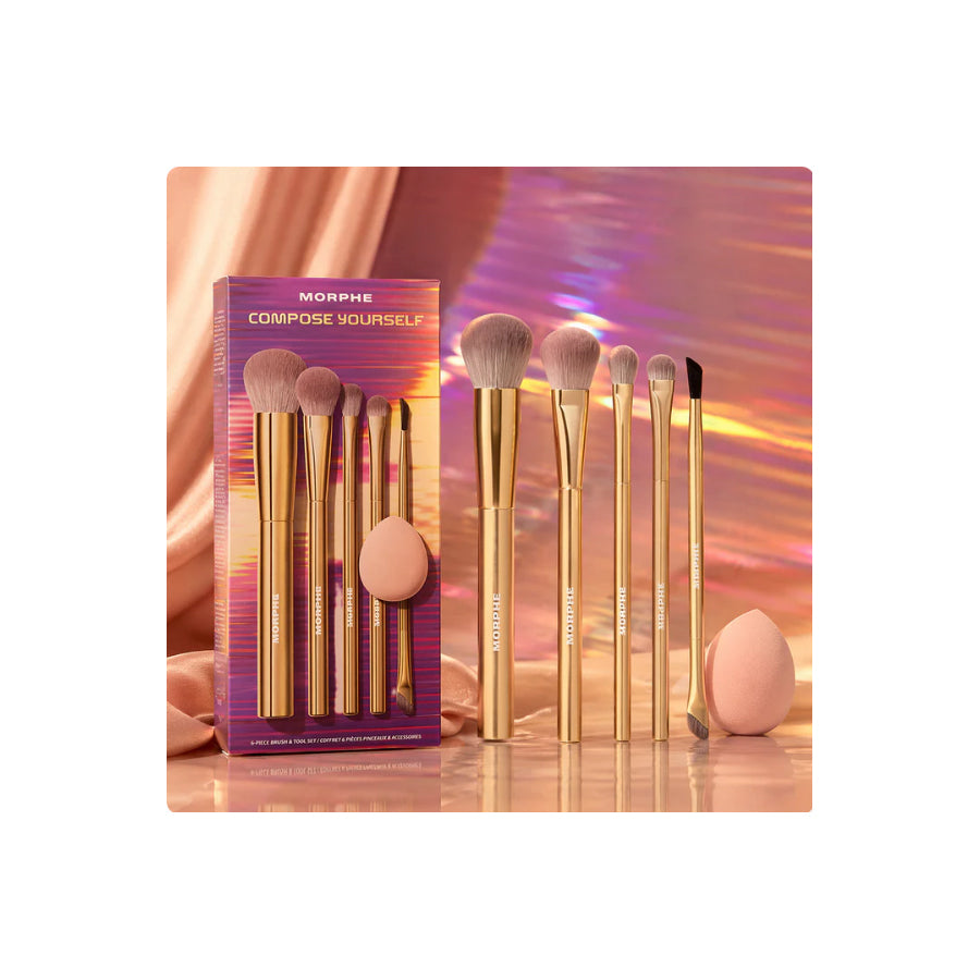 MORPHE Holiday Compose Yourself 6 Piece Makeup Brush & Tool Set