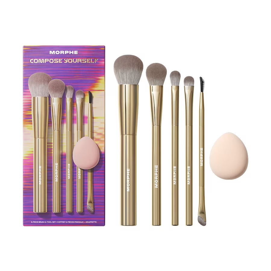 MORPHE Holiday Compose Yourself 6 Piece Makeup Brush & Tool Set