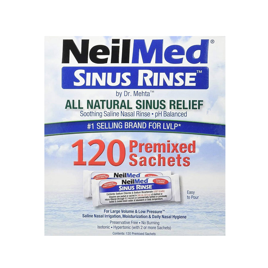 NeilMed Sinus Rinse: 120 Premixed Nasal Rinse Sachets