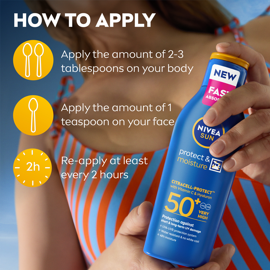 Nivea SUN Protect & Moisture Sun Cream Lotion SPF50+ 200ml