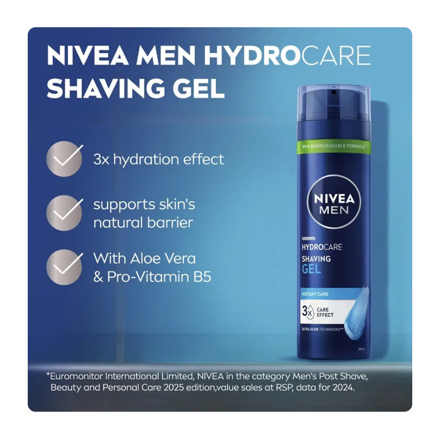 NIVEA MEN Hydrocare Shaving Gel 200ml