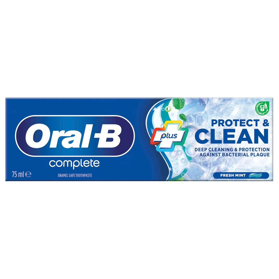 


      
      
        
        

        

          
          
          

          
            Oral-b
          

          
        
      

   

    
 Oral-B Complete Plus Protect & Clean Toothpaste: Fresh Mint 75ml - Price