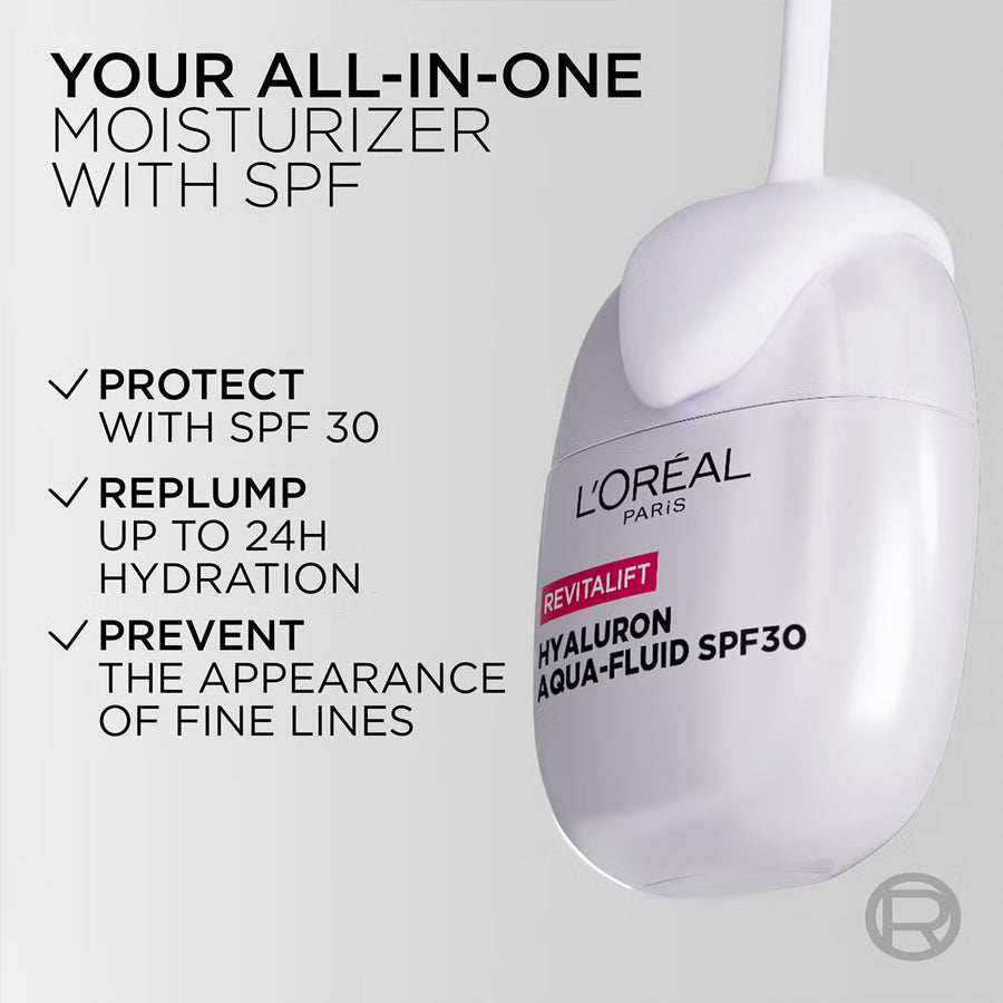 L'Oréal Paris Revitalift Filler Hyaluronic Plumping Aqua-Fluid SPF30 40ml