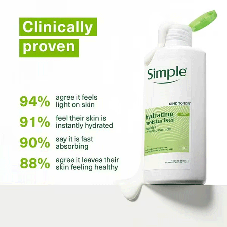 Simple Kind to Skin Hydrating Light Face Moisturiser 125ml