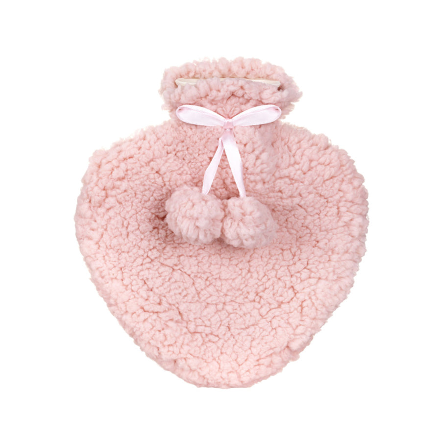 Snuggly Heart Hot Water Bottle: Pink