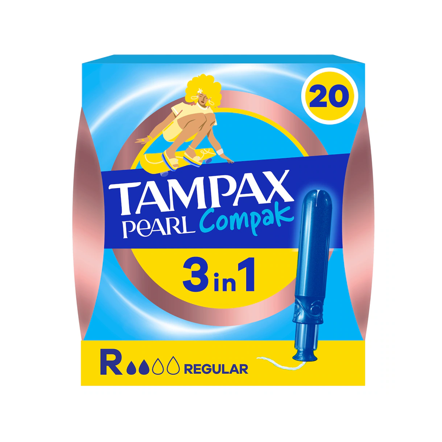 


      
      
      

   

    
 Tampax Pearl Compak 3-in-1 Regular Tampons (20 Pack) - Price