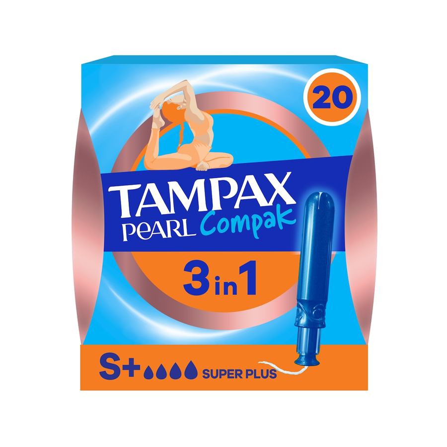 


      
      
      

   

    
 Tampax Pearl Compak 3-in-1 Super Plus Tampons (20 Pack) - Price