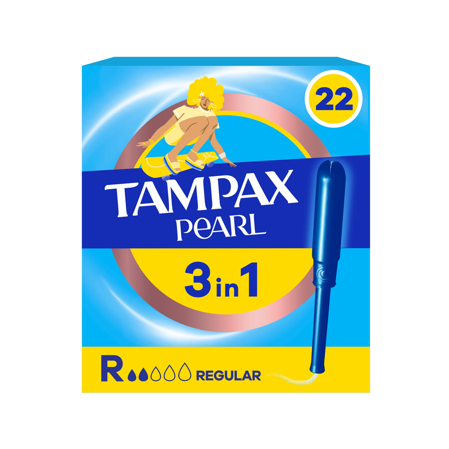 


      
      
      

   

    
 Tampax Pearl 3-in-1 Regular Tampons (22 Pack) - Price