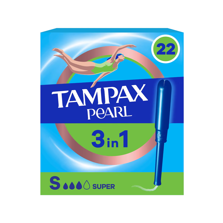 


      
      
      

   

    
 Tampax Pearl 3-in-1 Super Tampons (22 Pack) - Price
