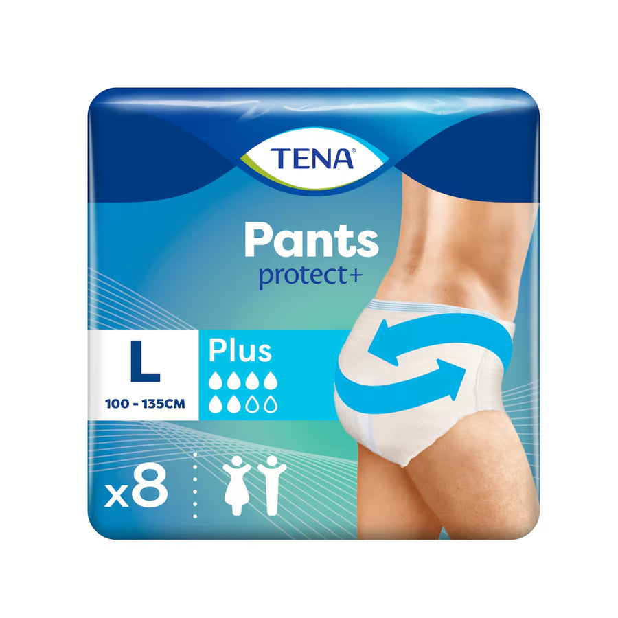 


      
      
        
        

        

          
          
          

          
            Tena
          

          
        
      

   

    
 TENA Pants Protect+ Plus (Large | 8 Pack) - Price