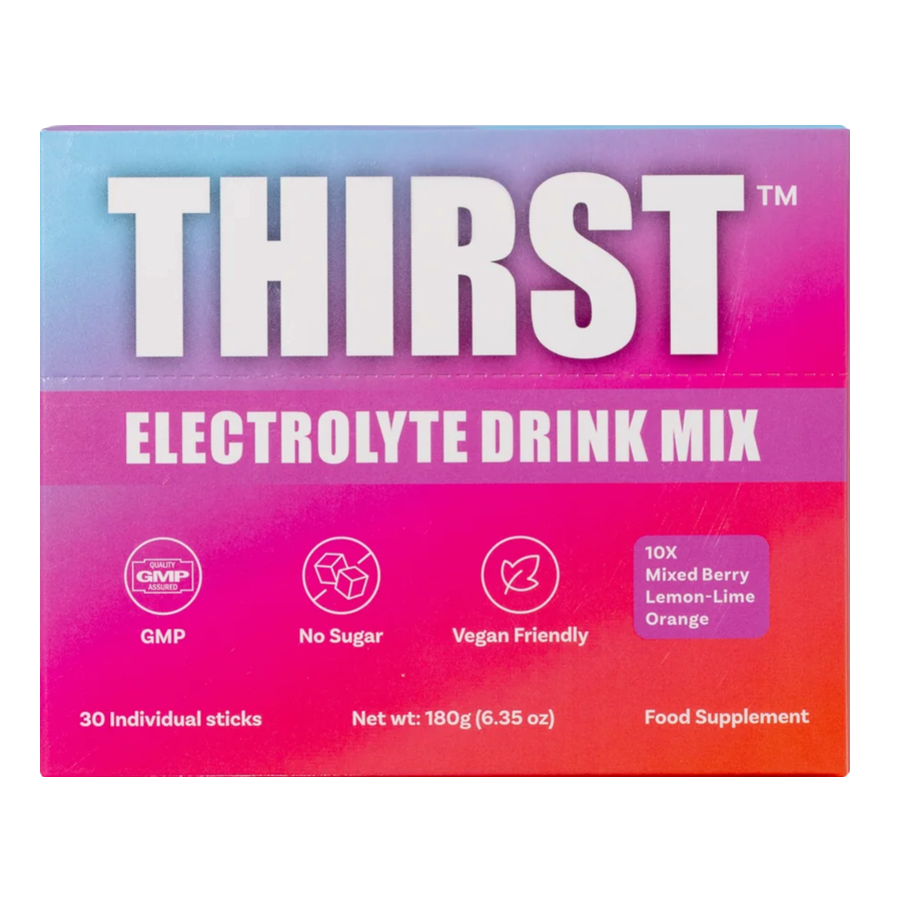 


      
      
      

   

    
 THIRST Electrolyte Drink Mixed Flavour Box (contains 30 x 5g Sachets) - Price