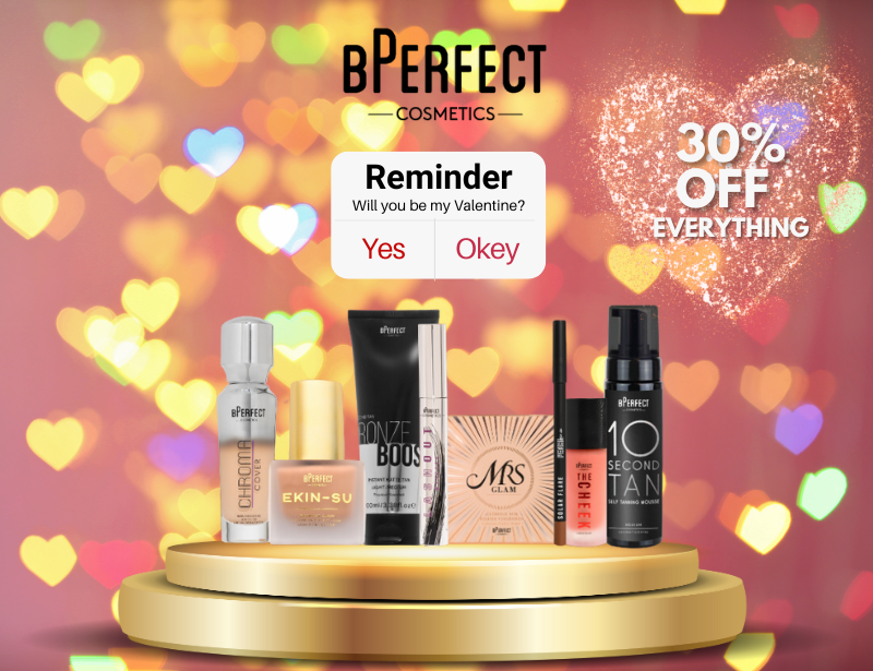 Get DATE NIGHT READY for Valentines while enjoying 30% OFF BPERFECT COSMETICS! 🥳