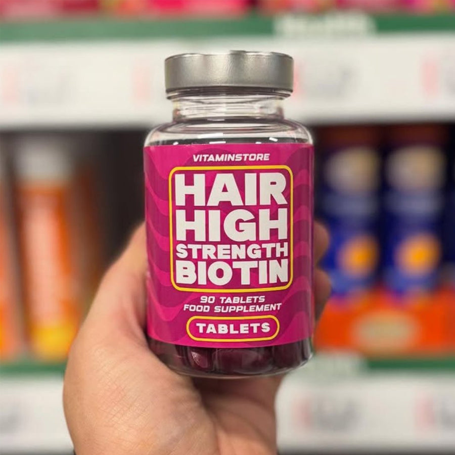 VitaminStore Hair High Strength Biotin 900µg Food Supplement (90 Tablets)