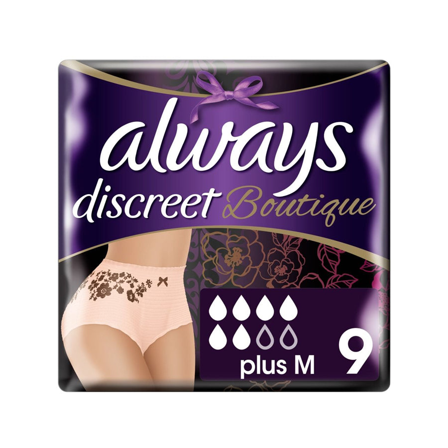 Always Discreet Boutique Incontinence Pants Women, Medium, Plus, 18 Hi –