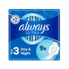 


      
      
        
        

        

          
          
          

          
            Always
          

          
        
      

   

    
 Always Ultra Day & Night Size 3 (9 Pack) - Price