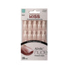 Kiss Salon Acrylic French Nude Nails Short Length KAN01 (28 Pack)
