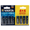 Varta Longlife Power Alkaline AA Batteries (4 + 4 Free)